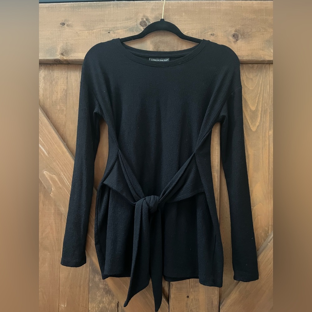 A Pea In The Pod Tie Front Wrap Shirt
